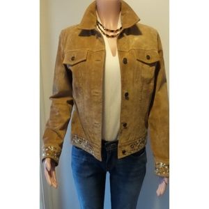Wilsons Leather Maxima Suede Embroidered Jacket M
